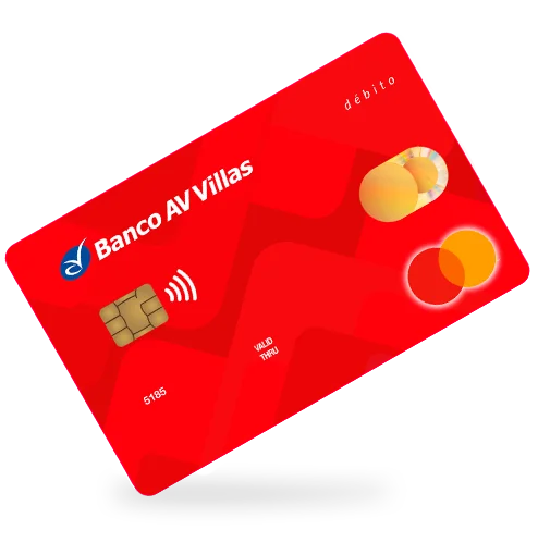 Tarjeta débito Mastercard sin contacto del Banco AV Villas