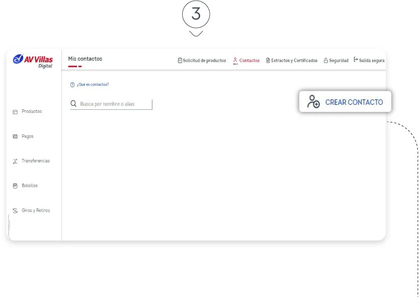 Crear contacto en la app de AV Villas paso 3