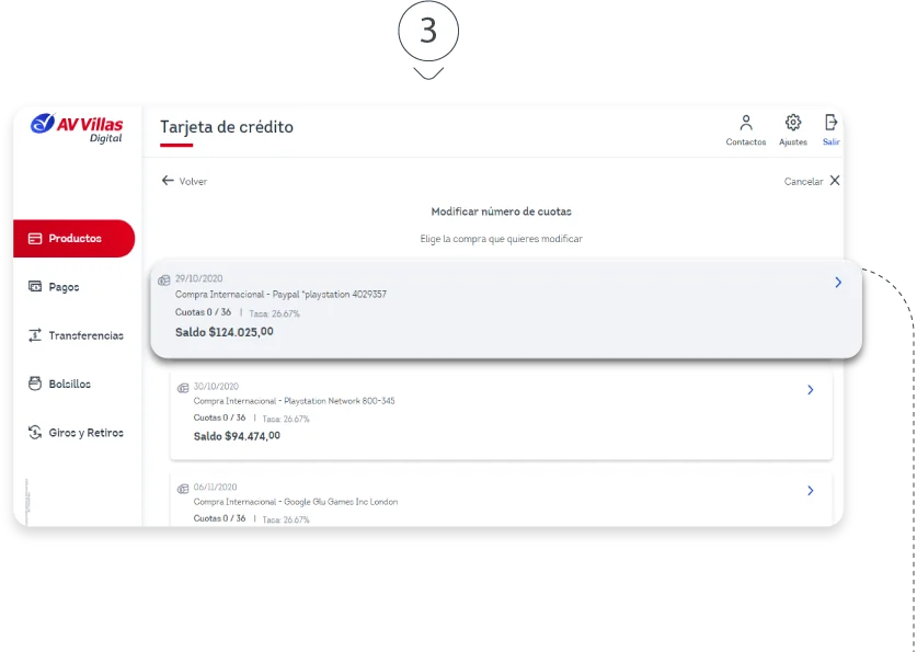 Cómo Modificar Cuotas En Compras O Avances Banco Av Villas 5496